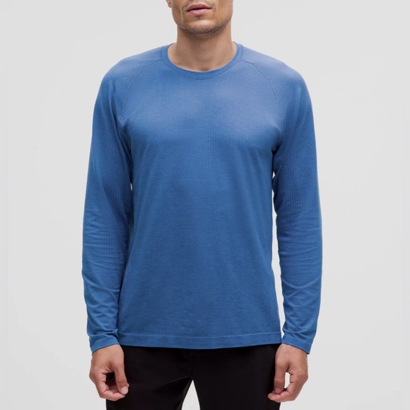 LULULEMON Metal Vent Tech Long-Sleeve Shirt XXL in Pipe Dream Blue/Pitch Blue - Picture 11 of 11